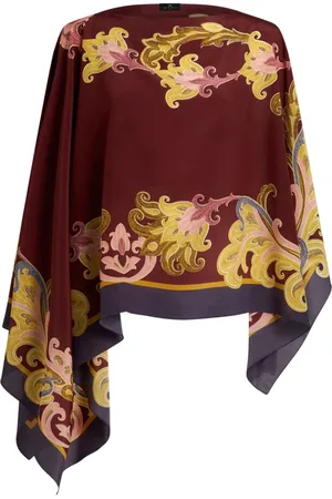 Etro Paisley-print silk poncho