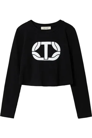 Twin-Set Logo-print cropped t-shirt