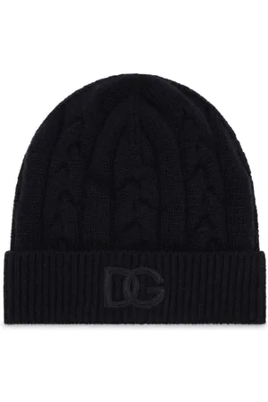 Dolce & Gabbana Logo-embroidered ribbed-knit beanie