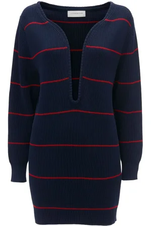 Victoria Beckham Striped knit dress