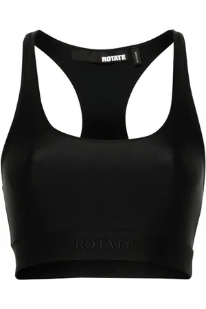 ROTATE Logo-embroidered crop top