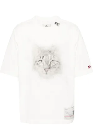 Maison Mihara Yasuhiro Cat-print T-shirt