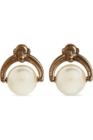 Etro Monkey pearl earrings
