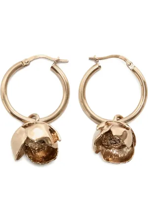 Victoria Beckham Camellia hoop earrings