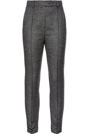 Pinko Tridente high-waist flannel trousers