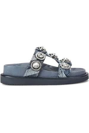 Kurt Geiger Orson Crystal denim sandals