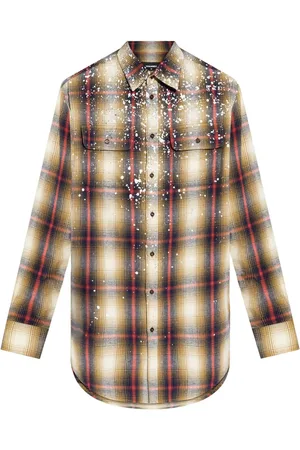 Dsquared2 Crystal-embellished checked shirt