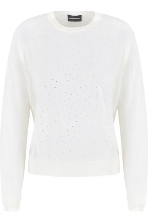 Emporio Armani Rhinestone-embellishment wool sweater