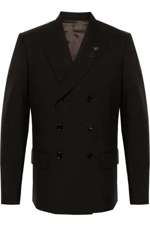 LARDINI Logo-clip blazer