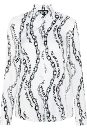 VERSACE Chain-link print shirt