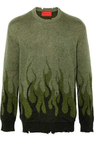 Vision Of Super Flame-jacquard sweater