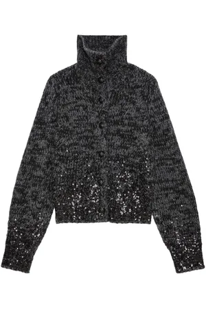 Zadig & Voltaire Cashmere-blend sequin-embellished cardigan