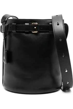 Moschino Tie Me logo-debossed bucket bag