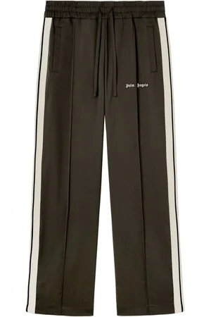 Palm Angels Logo-embroidered wool track pants