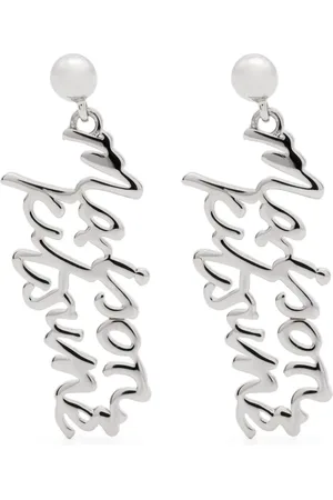 Maison Kitsuné Handwritten-logo earrings