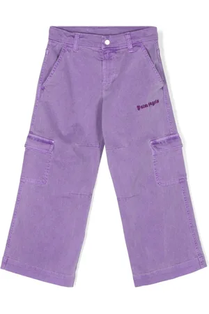 Palm Angels Logo-embroidered straight-leg jeans
