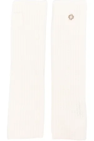 Maje Logo-applique mittens