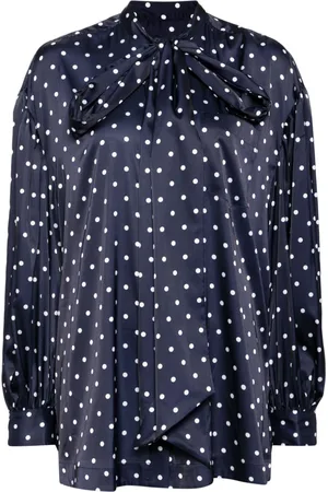 Simone Rocha Front bow puff sleeve shirt