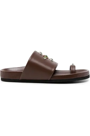 Madison.Maison Tyche Chocolate Toe Ring Sandal