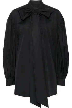 Simone Rocha Front bow puff sleeve shirt