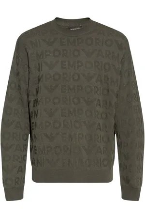 Emporio Armani Link-stitch wool sweater
