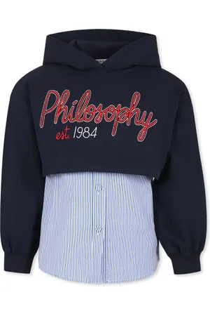 PHILOSOPHY DI LORENZO SERAFINI Buttoned logo-embroidered hoodie