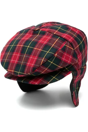 COLORICHIARI Tartan-check baker boy hat
