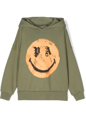 Palm Angels X Smiley logo-print hoodie