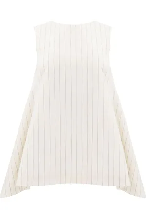 MONSE Pinstripe open-back sleeveless top