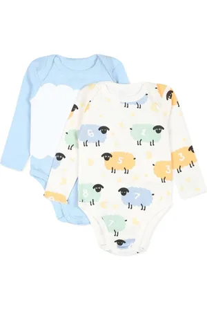 Stella McCartney Sheep-print bodies (set of two)