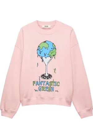 Msgm Graphic-print organic cotton sweatshirt