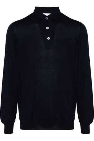 LARDINI Fine-knit polo top