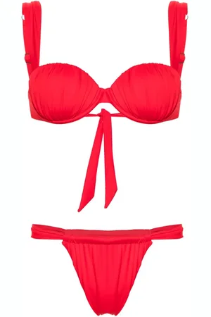Noire Swimwear Cheeky ruched bikini set