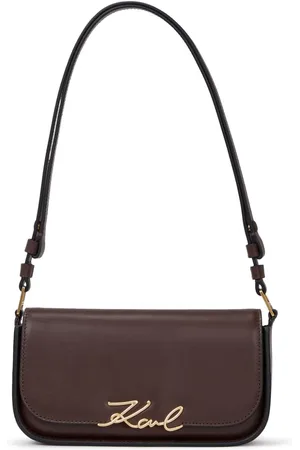Karl Lagerfeld Signature leather shoulder bag