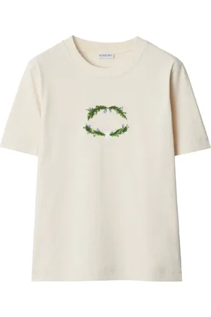 Burberry Logo-embroidered cotton T-shirt