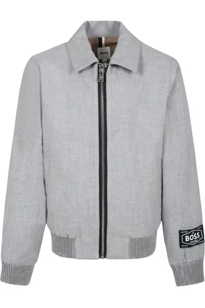 HUGO BOSS Logo-patch bomber jacket