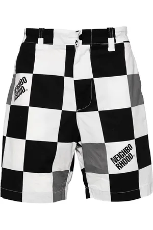 NEIGHBORHOOD Gingham logo print shorts