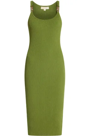 Michael Kors Recycled-viscose knitted midi dress