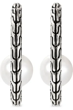 John Hardy JH Essential pearl hoop earring