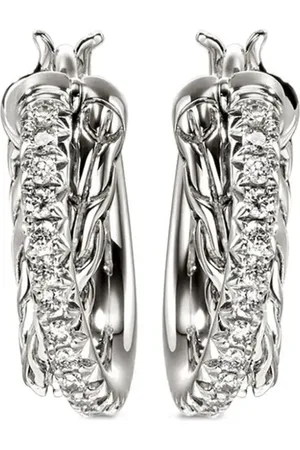 John Hardy JH Essential diamond hoop earrings
