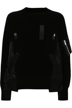SACAI Panelled wool jumper