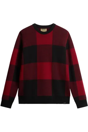 Woolrich Check-pattern virgin wool sweater