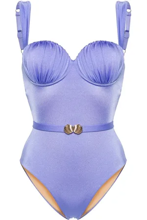 Noire Swimwear Belted ruched balconette swimsuit