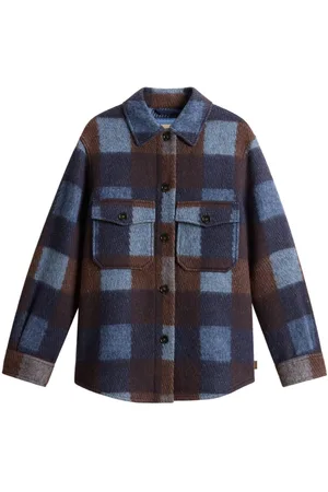 Woolrich Check pattern wool over shirt