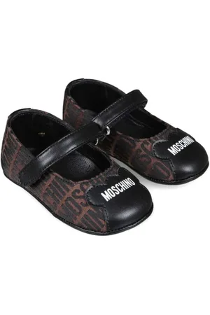 Moschino Logo-jacquard ballerina shoes