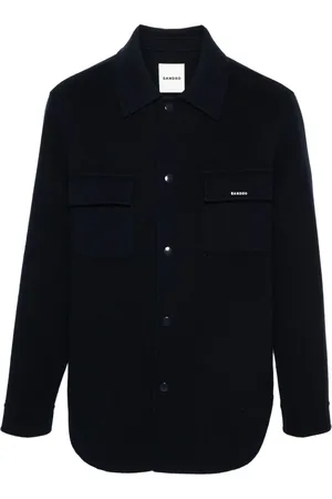 Sandro Logo-lettering wool jacket