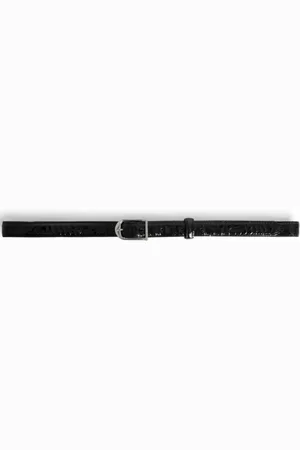 Zadig & Voltaire 20mm crocodile-embossed belt