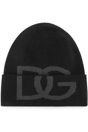 Dolce & Gabbana Intarsia-knit logo beanie