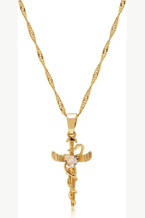 Nialaya Caduceus pendant necklace