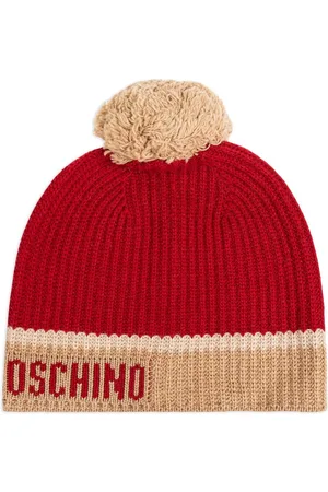Moschino Intarsia-knit logo beanie